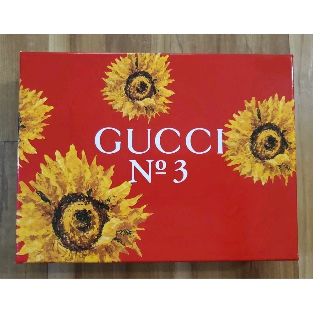 Red & Yellow Floral Gucci No 3 Empty Gift Fragrance Perfume BOX ONLY